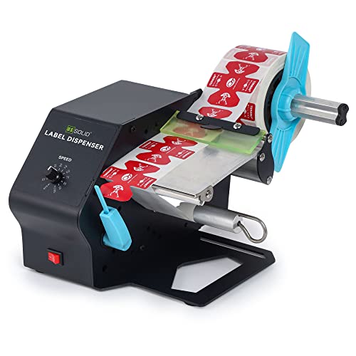 U.S. Solid Automatischer Etikettenspender für Rollen und Fanfold Label- Transluzente und undurchsichtige Etiketten -einstellbare Geschwindigkeit- Breite 80MM von U.S. Solid