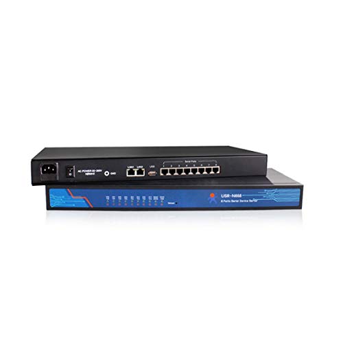 USR-N668 8-Port Serielle Port RS232 / RS485 / RS422 Konverter Seriell auf Ethernet unterstützt Servermodul TCP/UDP von U.S.R.