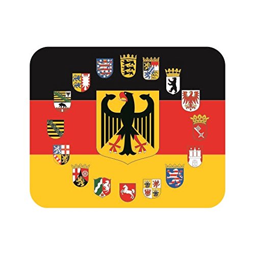 U24 Mousepad Textil Deutschland Adler mit 16 Bundesländer Wappen Fahne Flagge Mauspad von U24