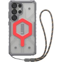 UAG Bundle Pathfinder Case mit Magnet-Modul & Lanyard Galaxy S25 Ultra active lava (rot)/transparent & schwarz/graphite von UAG