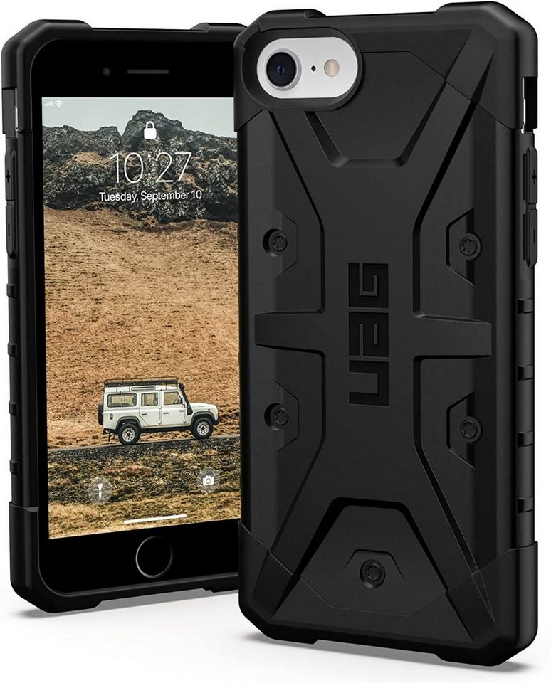 UAG Smartphone-Hülle Pathfinder, [Apple iPhone SE Hülle, Wireless Charging kompatibles Cover, iPhone SE Case mit Fallschutz nach Militärstandard, Sturzfeste Handyhülle] - schwarz von UAG