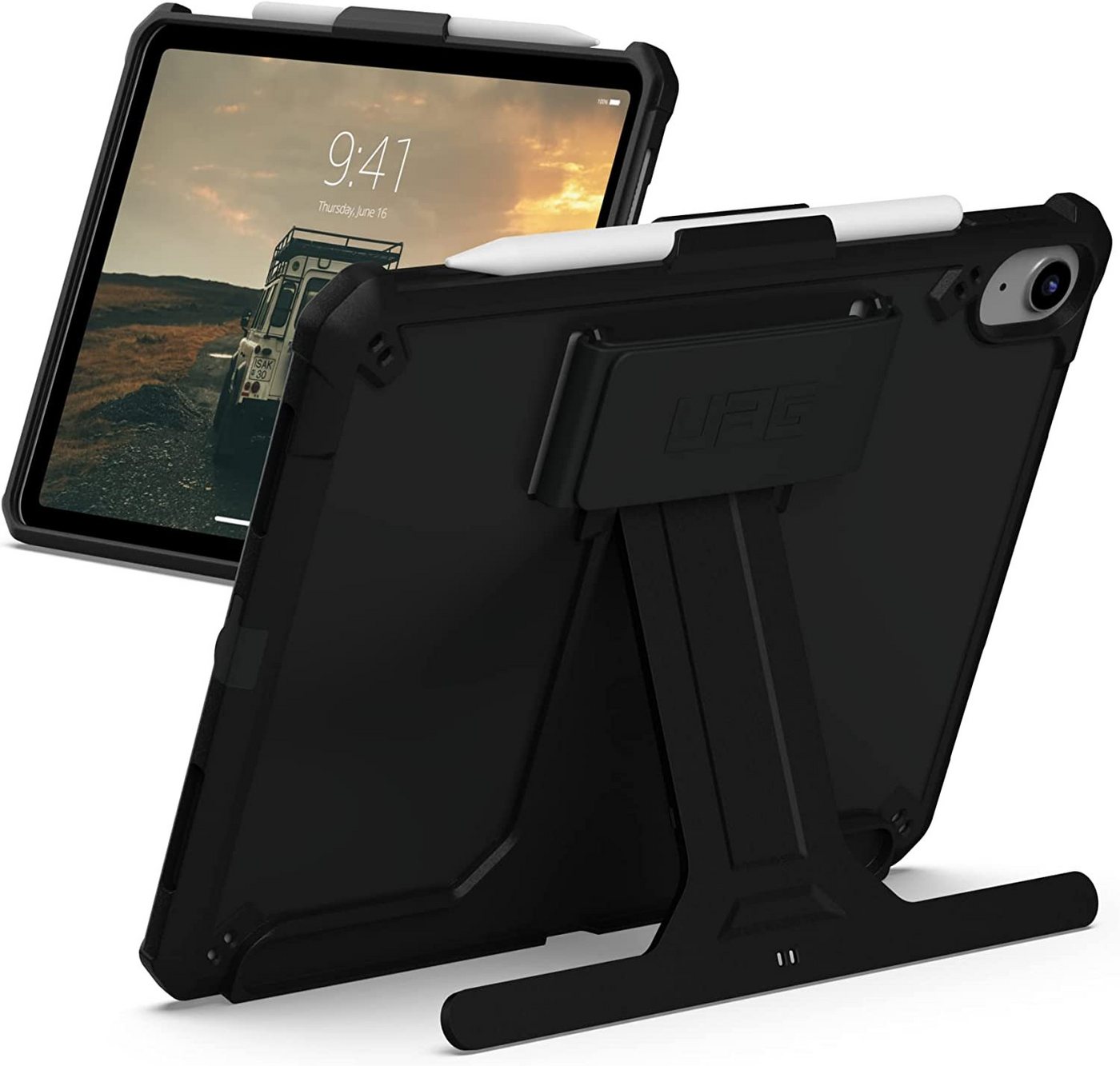 UAG Tablet-Hülle Scout Handstrap & Kickstand - Apple iPad 10,9 Hülle 10,9 Zoll, [Sturz- und stoßfest nach US-Militärstandard] von UAG