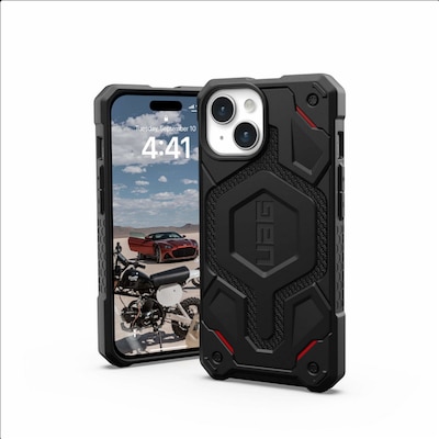 UAG Urban Armor Gear Monarch MagSafe Case Apple iPhone 15 kevlar schwarz von UAG