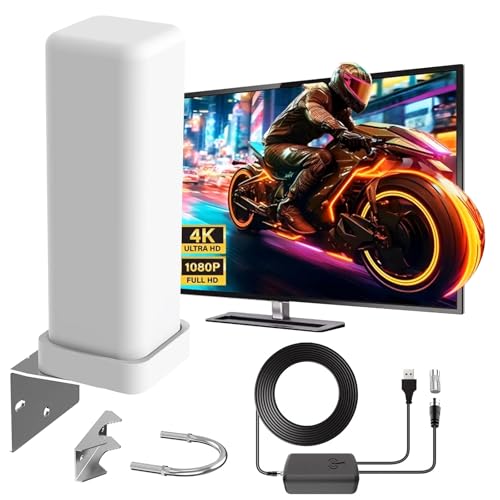 UAPPO Interne TV-Antenne 500 Meilen Reichweite mit Signalverstärker unterstützt 4K/1080p/VHF/UHF DVB-T/T2 Kostenlose Kanäle inklusive 10 m Koaxialkabel eine Installationshalterung UAPPO Interne TV-Antenne 500 Meilen Reichweite mit Signalverstärker unterstützt 4K/1080p/VHF/UHF DVB-T/T2 Kostenlose Kanäle inklusive 10 m Koaxialkabel eine Installationshalterung von UAPPO