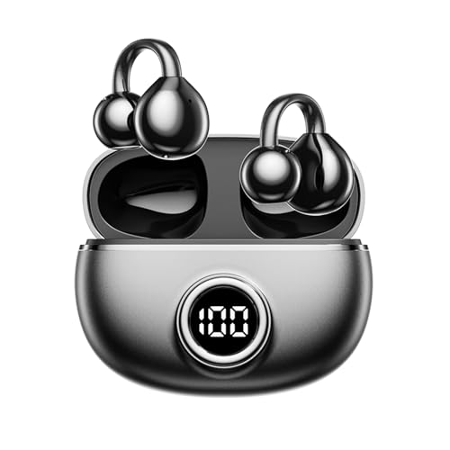 UAPPO Open Ear Kopfhörer Bluetooth 5.4 Wireless Kopfhörer Bassleitung Ultraleicht Bluetooth Kopfhörer Geräuschunterdrückung Kabellos für iOS Android Samsung (Schwarz) von UAPPO