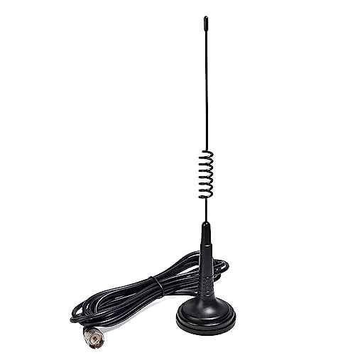 UAYESOK CB-Funkantenne 27MHz Auto Mobile Magnetische Halterung Antenne 13.7inch mit Heavy Duty Magnetfuß mit Koaxialkabel RG-58U 4M PL-259 für LKW Präsident Midland Cobra Uniden Anytone Cb Radio Kit von UAYESOK