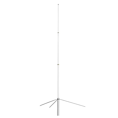 UAYESOK Dual Band VHF UHF 137-174/400-470MHz Glasfaser-Mobilfunkantenne - GSMR SO239 UHF Buchse 2,2m (6,6ft) High Gain Outdoor 5,5/8,5DBi Basisstationsantenne für Amateur-Amateurfunk-Transceiver von UAYESOK