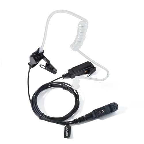 UAYESOK Funkgerät Headset, Security Walkie Talkie Ohrhörer mit PTT Mikrofon Verdeckt Akustik Tube Kopfhörer Kompatibel mit Motorola MTP3550 DP2400 DP2600 DP3661 XPR3300e XPR3500 XiR P6600 Funk von UAYESOK