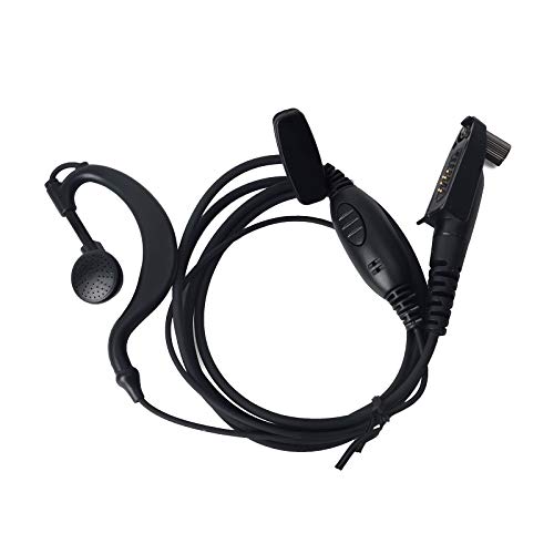 UAYESOK Funkgeräte Ohrhörer G-Form Headset Bodyguard 2-Wege-Funkhörer Inline Ptt Mikrofon Kompatibel mit Retevis RT648 RT29 RT82 RT87 Ailunce HD1 Motorola GP328PLUS GP329PLUS GP344 Walkie Talkie von UAYESOK