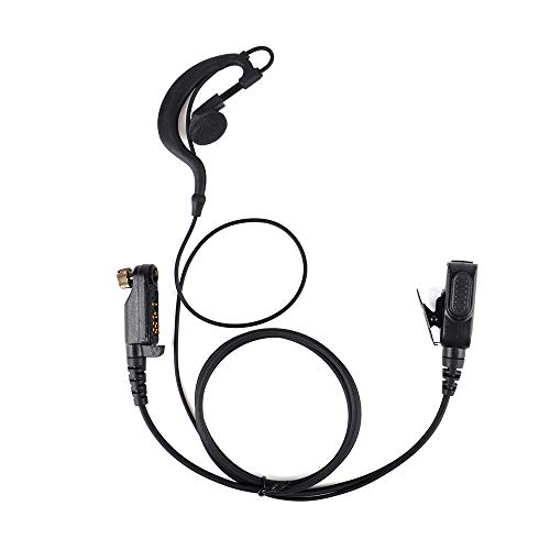 UAYESOK Walkie-Talkie-Ohrhörer, G-Form, Radio-Headset mit PTT-Mikrofon, kompatibel mit HYT Hytera PD600 PD602 PD605 PD662 PD665 PD680 PD685 X1p X1e Zwei-Wege-Radio von UAYESOK