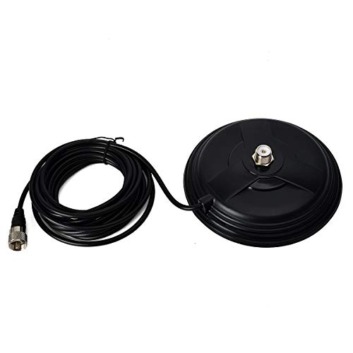 Uayesok SO239 Magnetische Halterung, 155 mm Kofferraum-Dachantennenfuß mit 5 m RG58 Koaxialkabel, PL-259-Stecker für UHF-Buchse, Auto, Taxi, mobiles Radio Uayesok SO239 Magnetische Halterung, 155 mm Kofferraum-Dachantennenfuß mit 5 m RG58 Koaxialkabel, PL-259-Stecker für UHF-Buchse, Auto, Taxi, mobiles Radio von UAYESOK