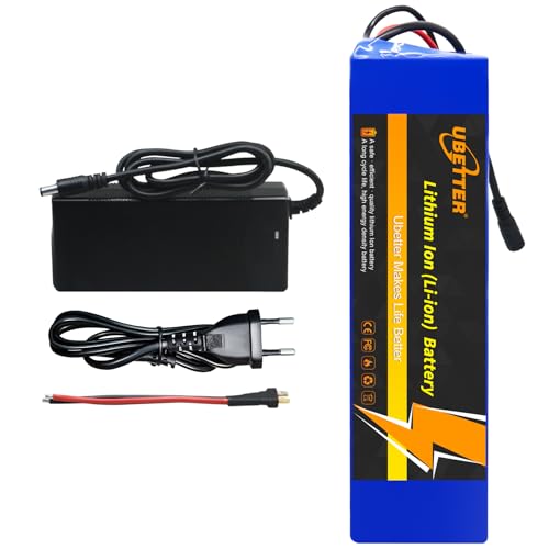 UBETTER 48V 8AH Ebike Batterie, 8000 mAh Elektrofahrrad Li-Ion-Akku mit Ladegerät Kit & 30A BMS für 0-1400W E-Scooter, E-Motor E-Bike, E-Fahrrad, E-Roller, Golf Cart UBETTER 48V 8AH Ebike Batterie, 8000 mAh Elektrofahrrad Li-Ion-Akku mit Ladegerät Kit & 30A BMS für 0-1400W E-Scooter, E-Motor E-Bike, E-Fahrrad, E-Roller, Golf Cart von UBETTER