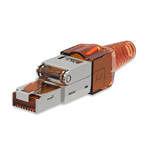 1 Stück Netzwerkstecker Cat 7 werkzeuglos CAT7 CAT7A RJ45 LAN UTP Kabel Stecker ohne Werkzeug werkzeugfrei CAT6a CAT6 CAT5 Verlegekabel Patchkabel Netzwerkkabel Toolless Modular Plug Connector von UC-Express