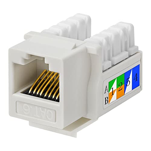 1x Keystone Jack Modul für CAT6 Kabel bis 10 Gbit/s mit Verschluss Werkzeuglos STP RJ45 Buchse Netzwerkkabel Verbinder Patchpanel Netzwerkdose 1x Keystone Jack Modul für CAT6 Kabel bis 10 Gbit/s mit Verschluss Werkzeuglos STP RJ45 Buchse Netzwerkkabel Verbinder Patchpanel Netzwerkdose von UC-Express