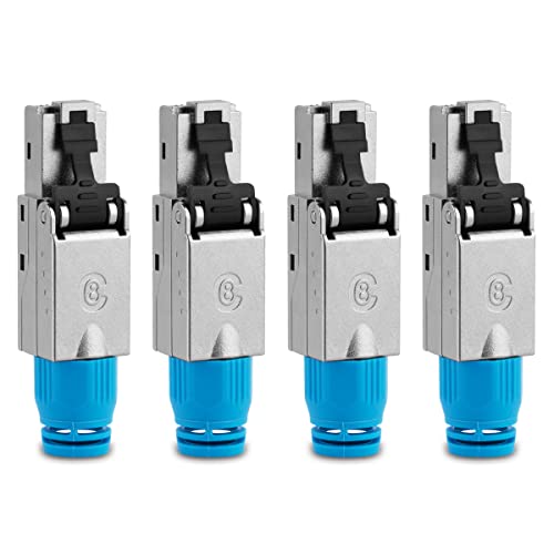 UC-Express Netzwerkstecker CAT 8 RJ45-4X RJ45 Stecker Steckverbinder - werkzeuglos - geschirmt - mit Zugentlastung - CAT8 CAT8.1 LAN Netzwerkkabel Stecker UC-Express Netzwerkstecker CAT 8 RJ45-4X RJ45 Stecker Steckverbinder - werkzeuglos - geschirmt - mit Zugentlastung - CAT8 CAT8.1 LAN Netzwerkkabel Stecker von UC-Express