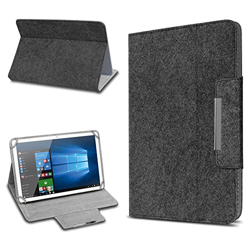 Filz Hülle kompatibel für Lenovo Tab M10 FHD Plus Tablet Schutzhülle Tasche aus Filz praktischer Standfunktion Schutztasche Stand Cover Case Schutz vor Schmutz und Stoßschäden, Farbe:Dunkel Grau von UC-Express