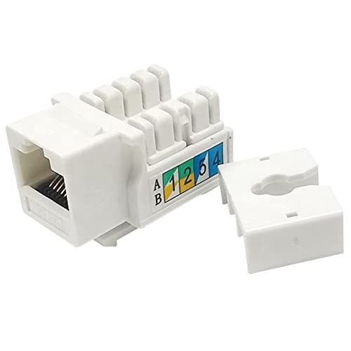 Keystone Jack Modul für CAT6 Kabel bis 10 Gbit/s mit Verschluss Werkzeuglos STP RJ45 Buchse Netzwerkkabel Verbinder Patchpanel Netzwerkdose, Menge:10 Stück, Auswahl:Keystone CAT6 von UC-Express