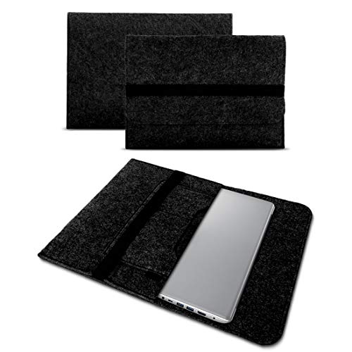 Laptop Hülle - robuste Notebook Schutztasche - hochwertige Tasche aus Filz - kompatibel mit Samsung Galaxy Book3 / Pro/Pro 360 / Ultra 15-16 Zoll - Schutzhülle Sleeve Cover, Farbe:Dunkel Grau von UC-Express