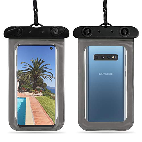 Schutzhülle Wasserdicht kompatibel für Samsung Galaxy S10 Handy Hülle Schutz Wasser Tasche, Farbe:Schwarz von UC-Express