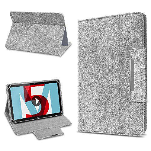 UC-Express Filz Hülle für Huawei MediaPad M5 / Pro Tablet aus Filz praktischer Standfunktion Schutztasche Stand Tasche Cover Case, Farbe:Hell Grau von UC-Express