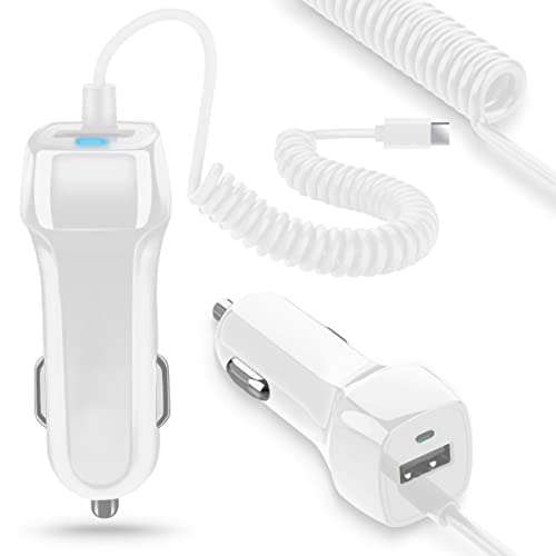 UC-Express KFZ Auto Ladekabel kompatibel mit Apple iPhone 16 16e 15 / Pro/Plus/Pro Max Lade Kabel USB Typ-C Ladegerät 12V - 24V Adapter Lade Daten Gerät 3,1A 15W, Farbe:Weiß von UC-Express