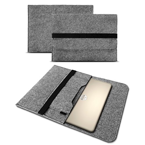 UC-Express Laptop Schutzhülle kompatibel für HP EliteBook 735 745 G5 13 Zoll aus Filz mit praktischen Innentaschen Sleeve Hülle Tasche Cover Notebook Case Tasche, Farbe:Grau von UC-Express