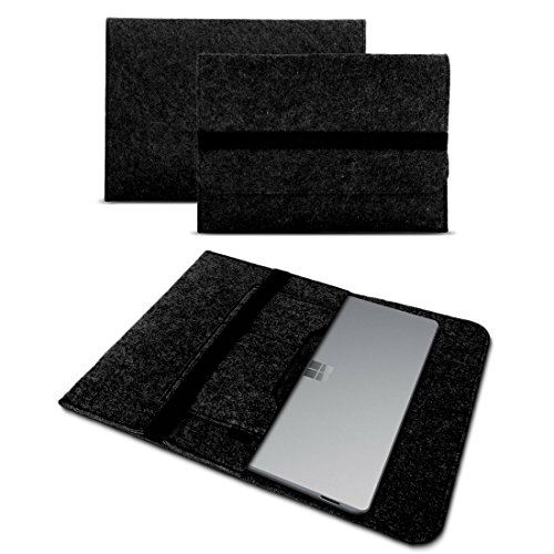 UC-Express Laptop Schutzhülle kompatibel für Samsung Apple Asus HP Medion Lenovo Tasche Sleeve Hülle Case Filz Cover für Tablets und Notebooks, Farbe:Dunkel Grau, Größe:12.5-13-13.3-14 Zoll von UC-Express