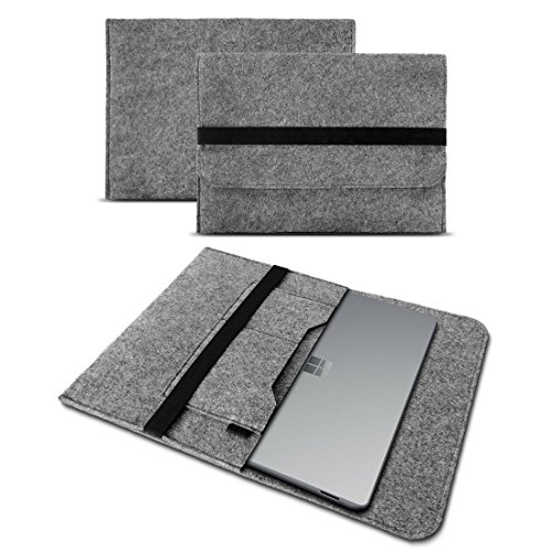 UC-Express Laptop Schutzhülle kompatibel für Samsung Apple Asus HP Medion Lenovo Tasche Sleeve Hülle Case Filz Cover für Tablets und Notebooks, Farbe:Grau, Größe:15-15.6 Zoll von UC-Express