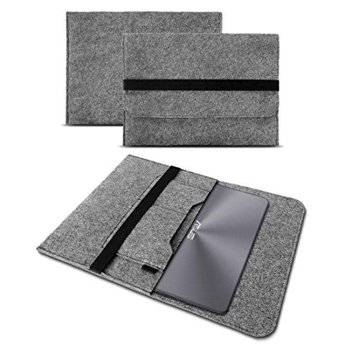 UC-Express Laptop Schutzhülle - robuste Notebook - Schutztasche - hochwertige Laptop-Tasche aus Filz - kompatibel mit Asus ExpertBook B5 Flip 13,3 Geräten, Farbe:Grau von UC-Express