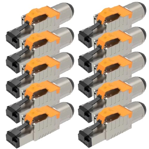 UC-Express Netzwerkstecker CAT 8 RJ45-10x RJ45 Stecker Steckverbinder - werkzeuglos - geschirmt - mit Zugentlastung - CAT8 CAT8.1 LAN Netzwerkkabel Stecker UC-Express Netzwerkstecker CAT 8 RJ45-10x RJ45 Stecker Steckverbinder - werkzeuglos - geschirmt - mit Zugentlastung - CAT8 CAT8.1 LAN Netzwerkkabel Stecker von UC-Express