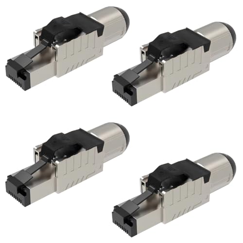 UC-Express Netzwerkstecker CAT 8 RJ45-4x RJ45 Stecker Schwarz Steckverbinder - werkzeuglos - geschirmt - mit Zugentlastung - CAT8 CAT8.1 LAN Netzwerkkabel Stecker UC-Express Netzwerkstecker CAT 8 RJ45-4x RJ45 Stecker Schwarz Steckverbinder - werkzeuglos - geschirmt - mit Zugentlastung - CAT8 CAT8.1 LAN Netzwerkkabel Stecker von UC-Express