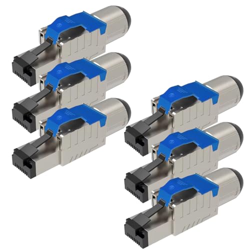 UC-Express Netzwerkstecker CAT 8 RJ45-6x RJ45 Stecker Blau Steckverbinder - werkzeuglos - geschirmt - mit Zugentlastung - CAT8 CAT8.1 LAN Netzwerkkabel Stecker UC-Express Netzwerkstecker CAT 8 RJ45-6x RJ45 Stecker Blau Steckverbinder - werkzeuglos - geschirmt - mit Zugentlastung - CAT8 CAT8.1 LAN Netzwerkkabel Stecker von UC-Express