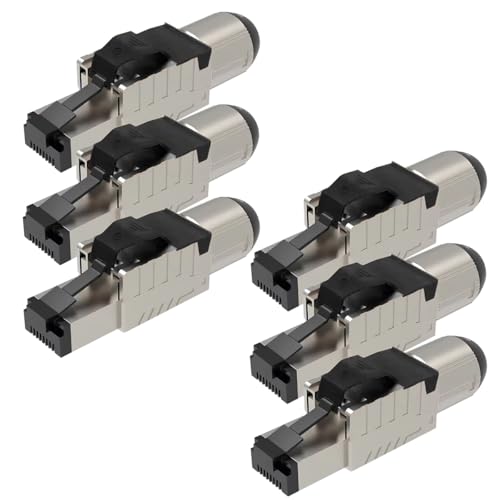 UC-Express Netzwerkstecker CAT 8 RJ45-6x RJ45 Stecker Schwarz Steckverbinder - werkzeuglos - geschirmt - mit Zugentlastung - CAT8 CAT8.1 LAN Netzwerkkabel Stecker UC-Express Netzwerkstecker CAT 8 RJ45-6x RJ45 Stecker Schwarz Steckverbinder - werkzeuglos - geschirmt - mit Zugentlastung - CAT8 CAT8.1 LAN Netzwerkkabel Stecker von UC-Express