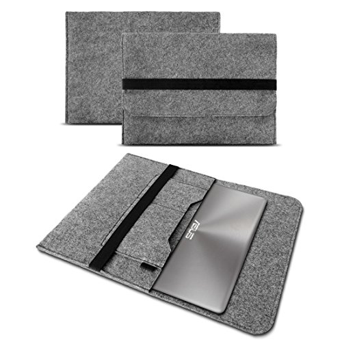 UC-Express Schutzhülle kompatibel für Asus ZenBook Pro/Duo 15 Tasche Filz Hülle Case Sleeve 15.6 Zoll Cover, Farbe:Grau von UC-Express