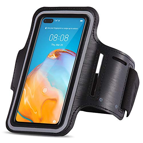 UC-Express Schutzhülle kompatibel für Huawei Jogging Handy Tasche Schwarz Sportarmband Sport Hülle Fitnesstasche Lauf Case, Smartphone:Huawei P30 Pro von UC-Express