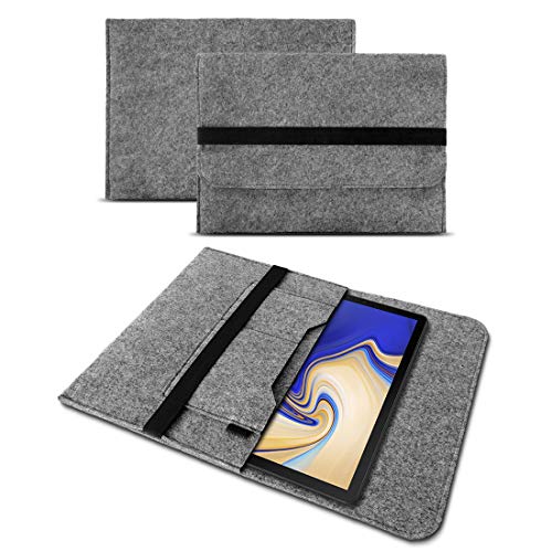 UC-Express Schutzhülle kompatibel mit Samsung Galaxy Tab S9 S8 Plus 12.4 Zoll Tablet Tasche Sleeve Filz Hülle Cover Case, Farbe:Grau von UC-Express