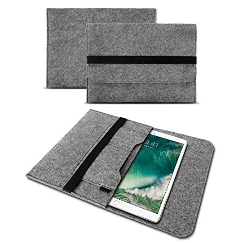 UC-Express Sleeve Hülle kompatibel für Apple iPad 2020 2019 2018 Tasche Filz Schutzhülle Cover Tablet Case, Farben:Grau von UC-Express