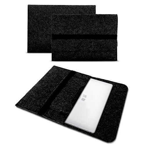 UC-Express Sleeve Hülle kompatibel für Huawei Matebook D 14 Tasche Filz Notebook Cover 14 Zoll Laptop Case Schutzhülle, Farben:Dunkel Grau von UC-Express