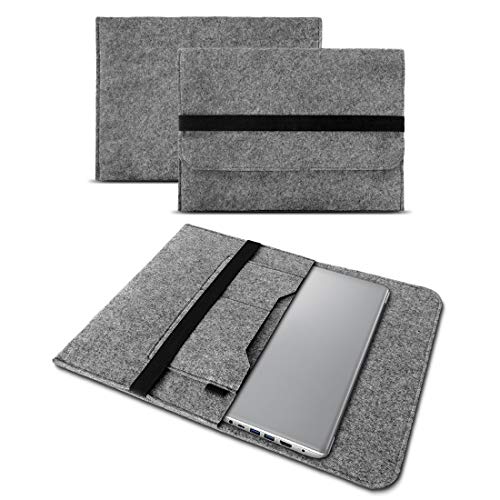 UC-Express Sleeve Hülle kompatibel für Lenovo ThinkPad L14 Tasche Filz Notebook Schutzhülle Cover Laptop Case 14 Zoll, Farbe:Grau von UC-Express