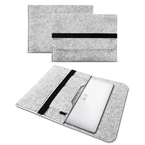 UC-Express Sleeve Hülle kompatibel für LincPlus Laptop 14 Zoll Tasche Filz Notebook Schutzhülle Case, Farbe:Hell Grau von UC-Express