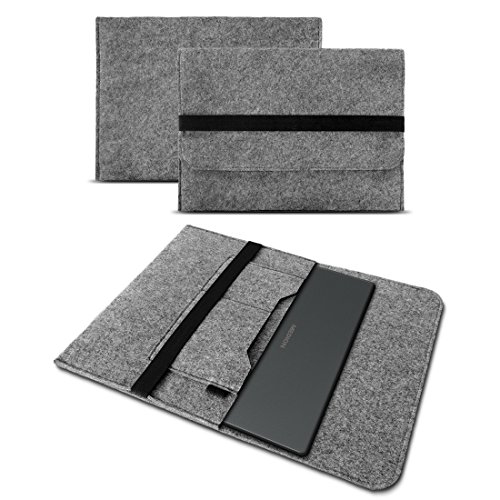 UC-Express Sleeve Hülle kompatibel für Medion Akoya E3222 E3223 13,3 Zoll Tasche Filz Notebook Cover Laptop Etui Schutz Case, Farbe:Grau von UC-Express