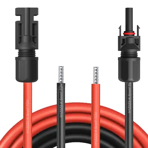 UC-Express Solar Verlängerungskabel für Laderegler Solarkabel Verbindungskabel - Kabel 4 mm² / 6 mm², Kabelquerschnitt:6mm², Länge:2X 9m inkl. 19% MwSt. von UC-Express