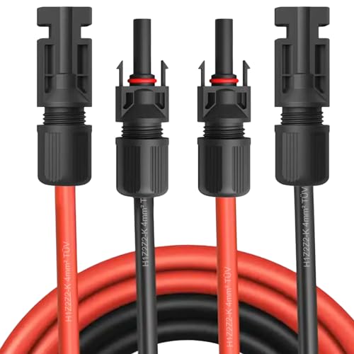 UC-Express Solar Verlängerungskabel für Solarpanel - Solarkabel mit PV Stecker/Buchse - Solarstecker - Kabel 4 mm² / 6 mm², Kabelquerschnitt:4mm², Länge:2X 6m inkl. 19% MwSt. von UC-Express