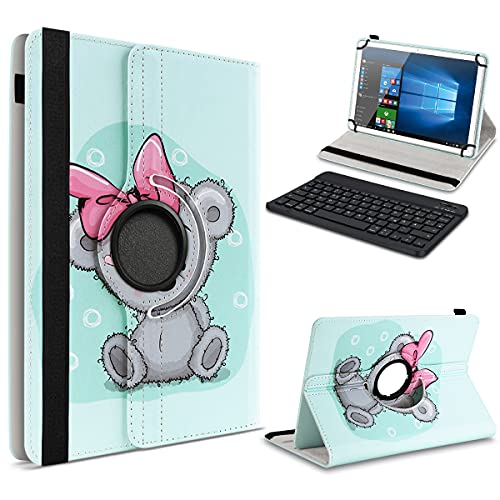 UC-Express Tablet Bluetooth Schutzhülle - kompatibel mit Allen 10-10.1 Zoll Geräten - 360 Grad Tastatur Hülle für Tablets - ultradünne Tablettasche - Keyboard Tablet Case, Farbe:Motiv 15 von UC-Express