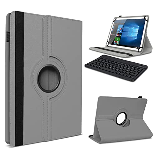 UC-Express Tablet Bluetooth Schutzhülle - kompatibel mit DOOGEE T30 Pro 11 2023 11 Zoll Geräten - 360 Grad Hülle für Tablets Tastatur - ultradünne Keyboard Tablettasche, Farbe:Grau von UC-Express
