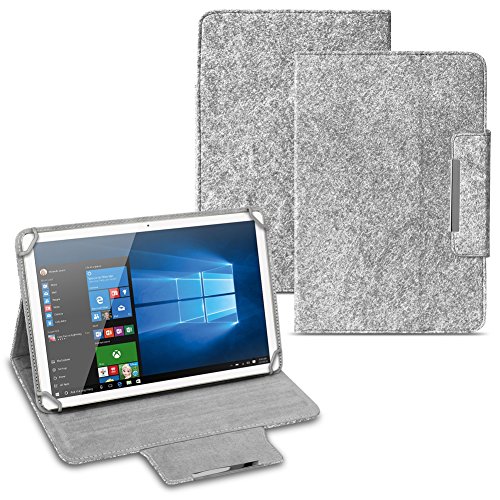 UC-Express Tablet Hülle für Acer Iconia One 10 B3-A42 Filz Tasche Schutzhülle Case Cover, Farbe:Hell Grau von UC-Express