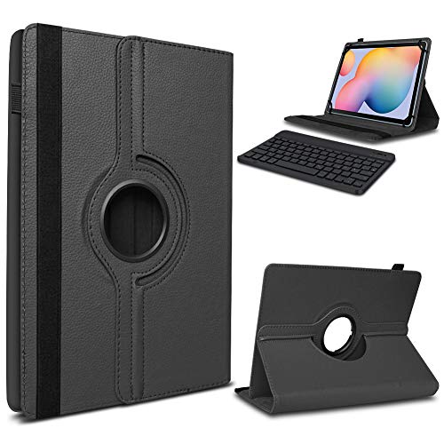 UC-Express Tablet Hülle kompatibel für DOOGEE T40 2024 11 Zoll Tasche Tastatur Schutzhülle Bluetooth Case Cover 360 Drehbar Keyboard, Farbe:Schwarz von UC-Express