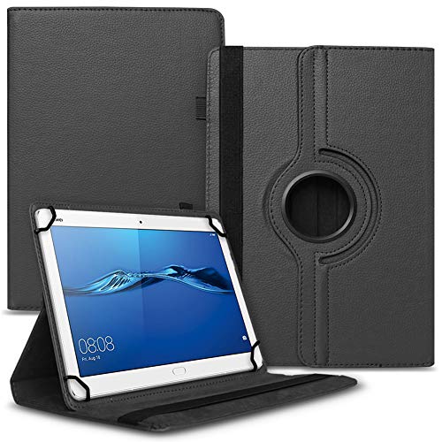 UC-Express Tablet Hülle kompatibel für Huawei MediaPad M2 10.0 Tasche Schutzhülle Case Cover 360° Drehbar, Farben:Schwarz von UC-Express