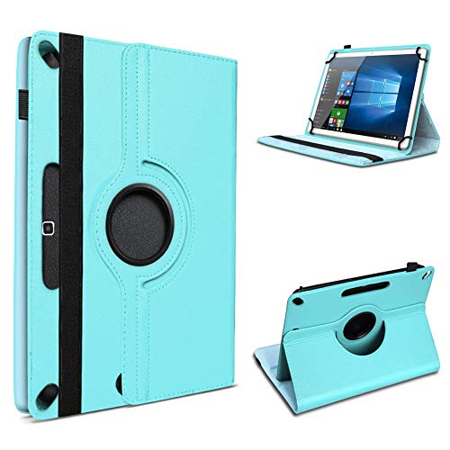 UC-Express Tablet Hülle kompatibel für Jay-tech G10.11 LTE / G10.10 Tasche Schutzhülle Cover Schutz Case 360 Drehbar Klapphülle, Farben:Türkis von UC-Express