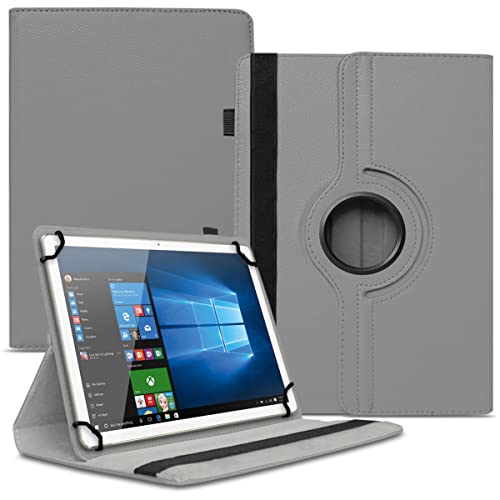 UC-Express Tablet Hülle kompatibel mit Lenovo Tab M10 Plus (3rd Gen) 10.6 Zoll Tasche Schutzhülle Universal Standfunktion 360° Drehbar Standfunktion, Farben:Grau von UC-Express